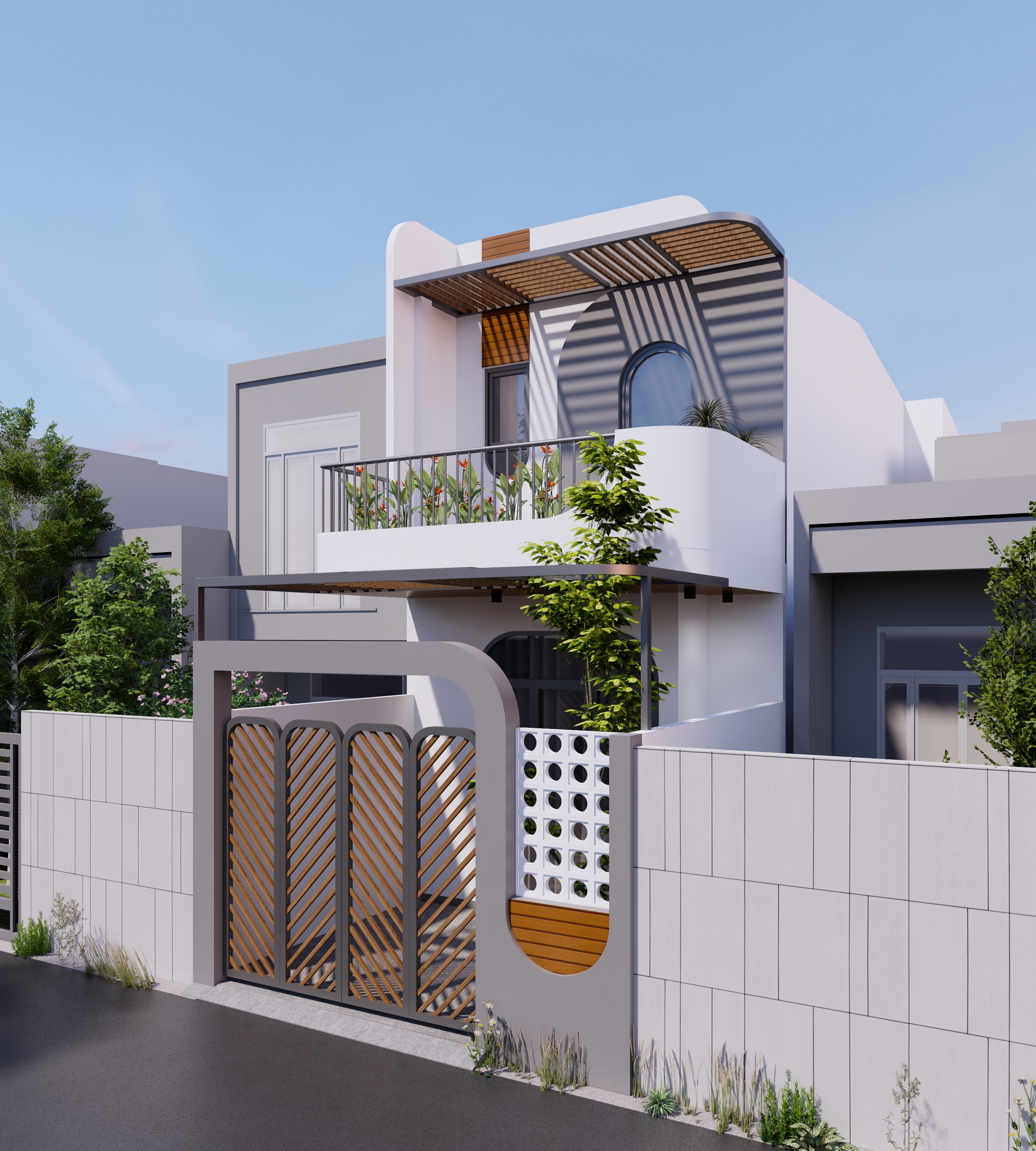 Nhà phố Quận 8 - Tỷ lệ tổng thể
