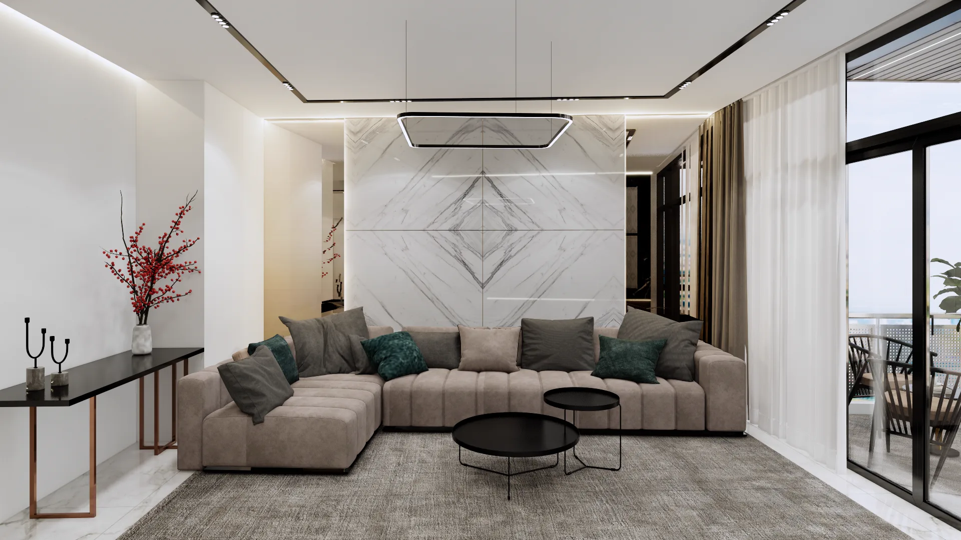 Penthouse Him Lam - Không gian nội thất