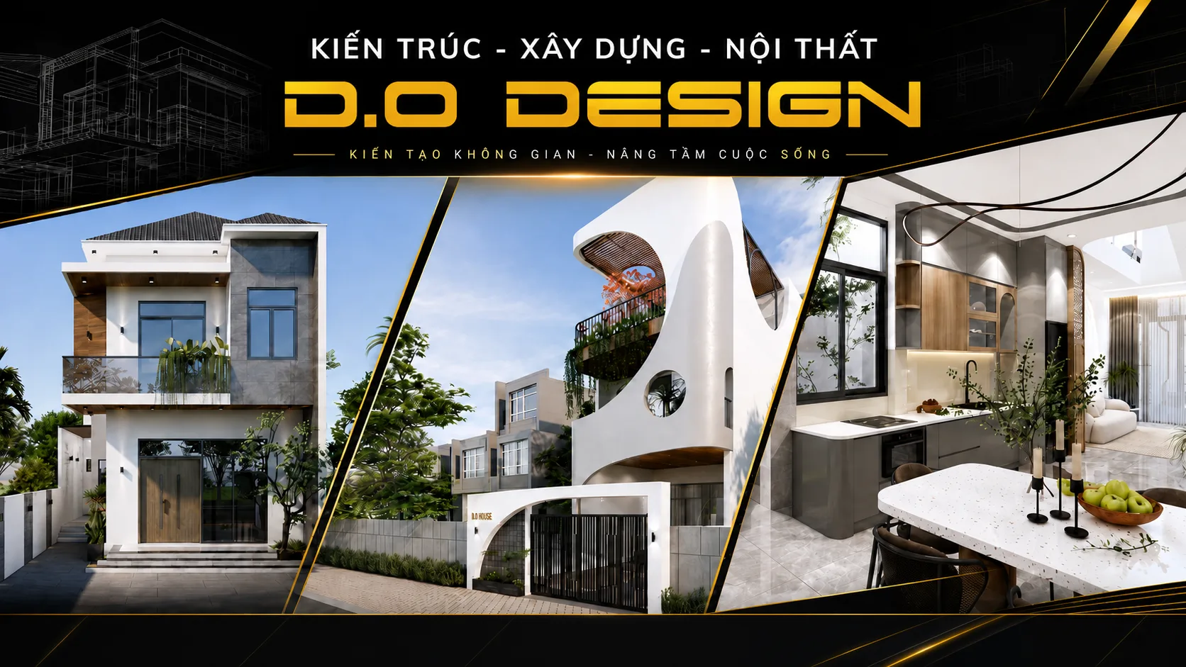 Hình ảnh công trình cao cấp với ngôn ngữ hiện đại và phản chiếu mặt nước.